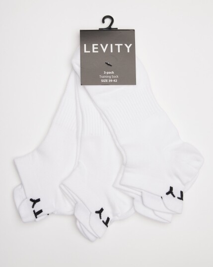 LEVITY 3-pack Training Sock White - 39-42 LEVITY 3-pack Training Sock White - 39-42