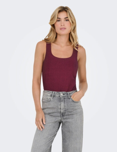 ONLY Onlea Glitter S/L 2-Ways Top Jrs Noos - Burgundy - XS ONLY Onlea Glitter S/L 2-Ways Top Jrs Noos - Burgundy - XS