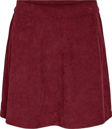 NOISY MAY Nmcaron Mw Corduroy Elastic Skirt   Burgundy   XS