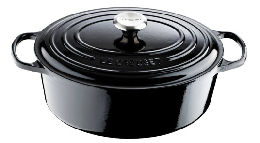 Le Creuset Signature støpejernsgryte oval 31 cm 6,3L svart blank Le Creuset Signature støpejernsgryte oval 31 cm 6,3L svart blank