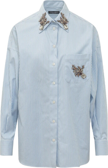 Dolce & Gabbana Dame Bluser & Skjorter Blå M,