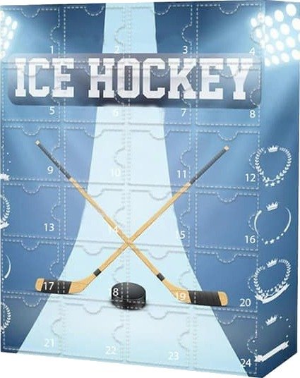 Hockey julekalender nydelig gaveeske med tegneseriefigurer til fest