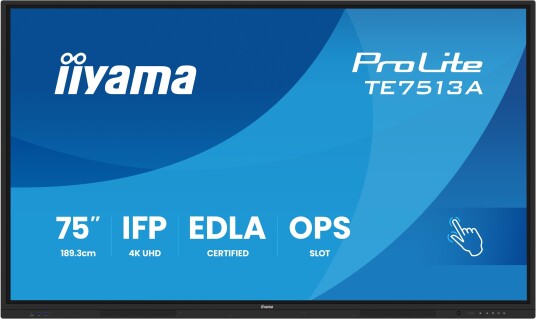 iiyama TE7513A-B3AG 75" 4K UHD 40-Point IR Touch Display iiyama TE7513A-B3AG 75" 4K UHD 40-Point IR Touch Display