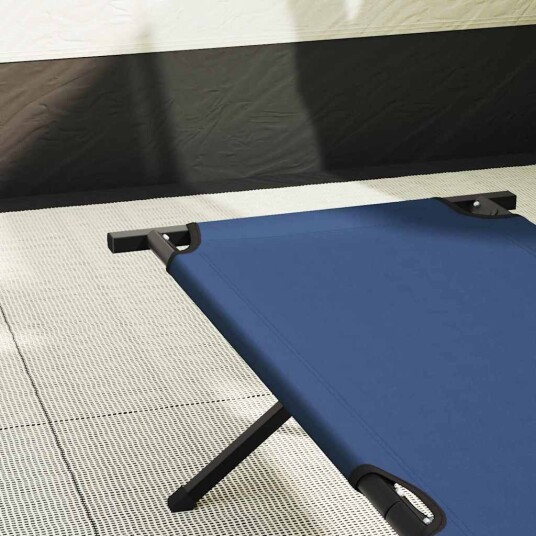 Sammenleggbar camping seng 2 pcs Blå 210 x 80 x 46 cm