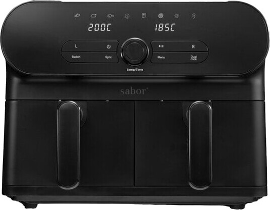 Sabor Duett airfryer dobbel 11 L matt svart Sabor Duett airfryer dobbel 11 L matt svart