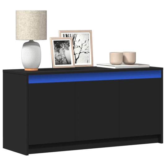 TV-benk med LED svart 100x34x50 cm konstruert tre 852209