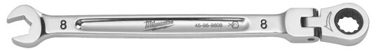 Milwaukee 4932480181 Skralle/kombinøkkel med leddhode 8 mm, Håndverktøy Milwaukee 4932480181 Skralle/kombinøkkel med leddhode 8 mm, Håndverktøy