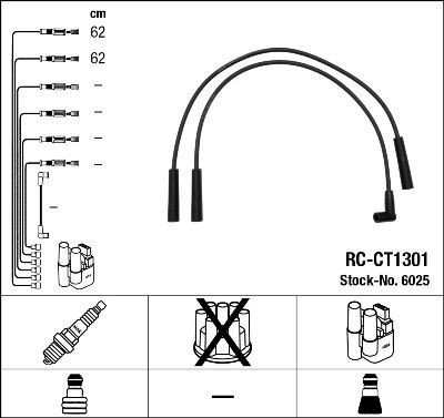 Tennplugg kabelsett NGK 6025