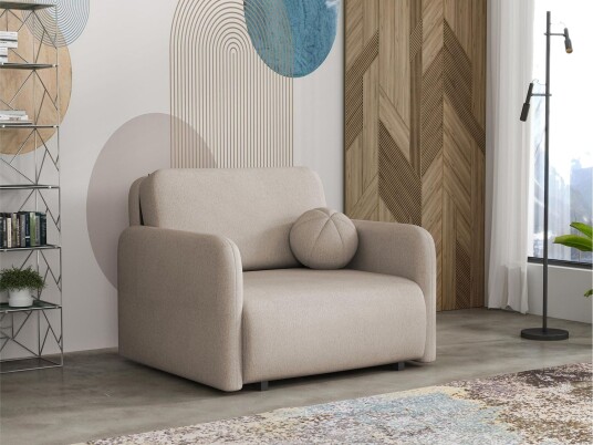 Ajmeri Sovesofa 2 seter i Plysj Beige
