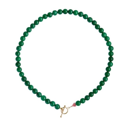 Cherrie Bon Bon Happy Green Necklace Forgylt Sølv Sterling 925 45 cm