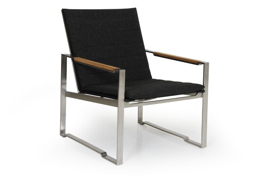 Brafab Gotland lenestol Rustfritt stål/teak Grå