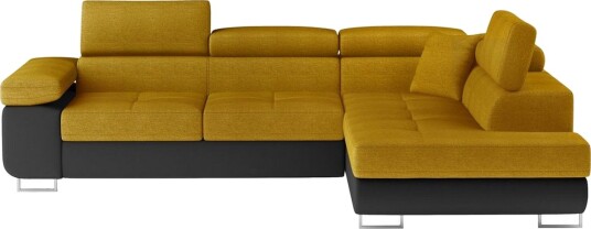 Seksjon Eltap Anton 272x203x85 cm Omega 68 Soft 11 Gul Svart Høyre