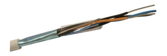 Nexans PTS-HF Telekabel 2x2x0,6 mm, hvit 100 m, bobin