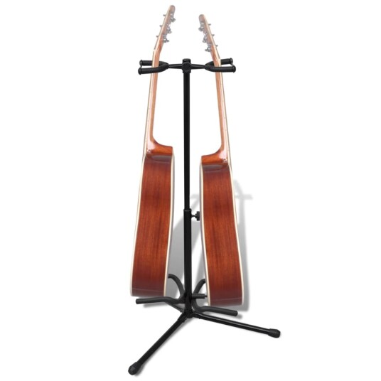 vidaXL Justerbart Dobbelt Gitarstativ Sammenleggbart