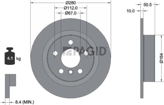 PAGID 55746NC Bremseskive PAGID 55746NC Bremseskive