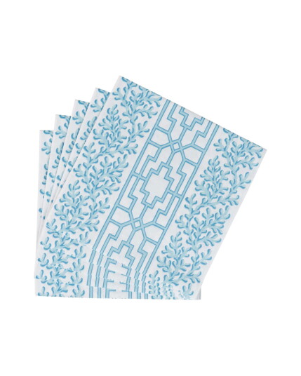 Caspari Coral And Trellis Robin's Egg servietter 20 pakning