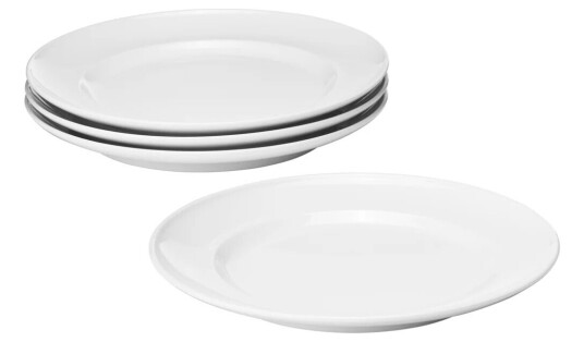 Jensen Koppel lunsjtallerken Ø22 cm 4pk Hvit