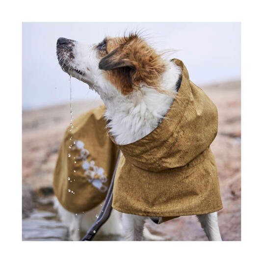 Hurtta Monsoon Eco II Regnjakke Hundeklær Brun 50 cm