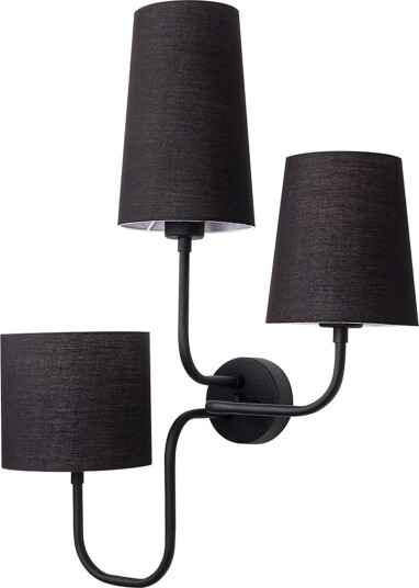 Vegg lampe Rihan Svart - Svart
