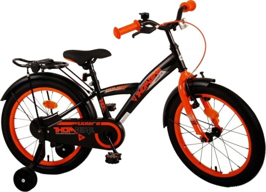 Volare Thombike Barnesykkel Med Støttehjul 18" 4 7 År Svart/Oransje