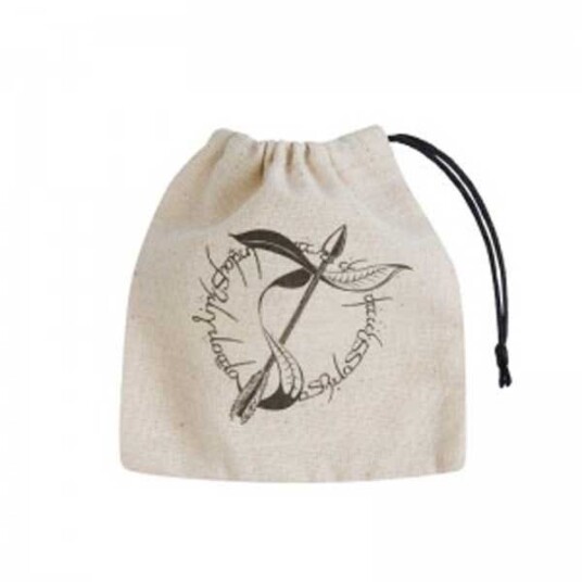 Elvish Beige & Black Basic Dice Bag Terningpose - Rollespill fra Outland