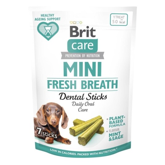 Brit Care Dog Mini Treats Fresh Breath Tyggepinner 120 G