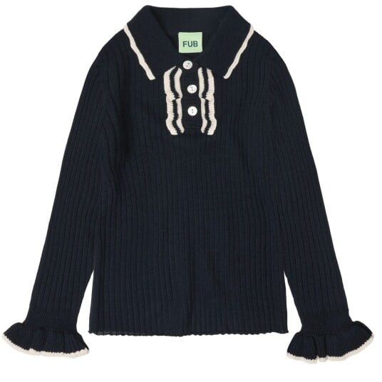 FUB Dark Navy Frill Polo 120