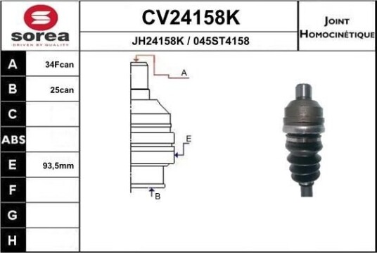 Drivledd EAI CV24158K