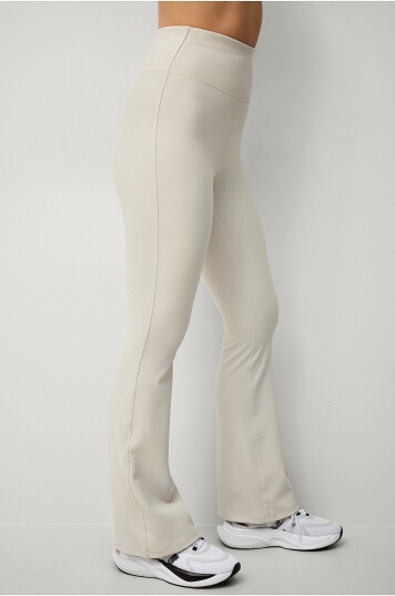 Ellos Studio Treningstights Flare Structure Tights Beige