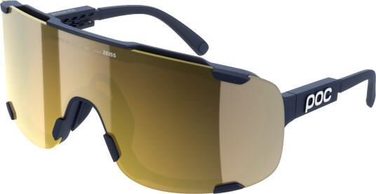 Poc Devour Mid Bike Sunglasses Apatite Navy/clarity Road/partly Sunny Gold One Size