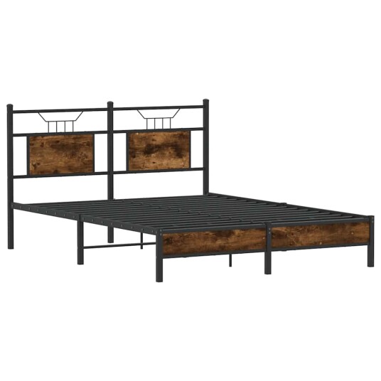 Sengeramme uten madrass røkt eik 140x200 cm konstruert tre 4106891