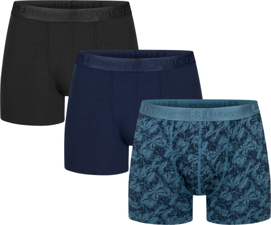 Urberg Men"s Bamboo Printed Boxers 3 Pack Mallard Blue Print + Black Beauty + Dark Navy L Urberg Men"s Bamboo Printed Boxers 3 Pack Mallard Blue Print + Black Beauty + Dark Navy L