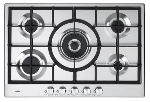Witt 5 kokesoner Gass Platetopp Rustfritt Stål 75 cm Witt 5 kokesoner Gass Platetopp Rustfritt Stål 75 cm