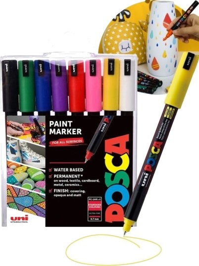 POSCA PC-1MR Marker 8 vannbaserte tusjer  0,7 mm