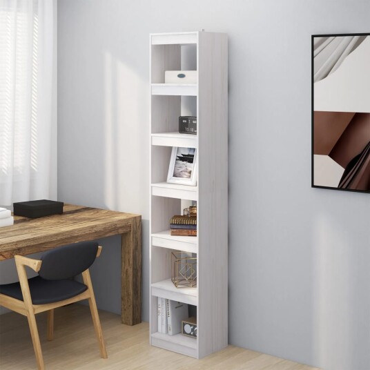 vidaXL Bokhylle/romdeler 40x30x199 cm heltre furu