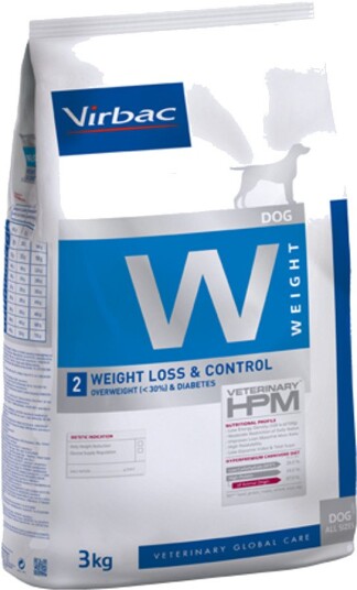 Virbac tørrfôr Dog W2 Weight Loss & Control 12 Kg