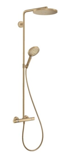 Hansgrohe takdusjpakke Raindance Select S Showerpipe 240 1jet - PowderRain med termostat-Børstet bronse PVD