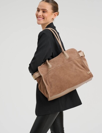 DEPECHE Madrid Shopper Brown ONE SIZE