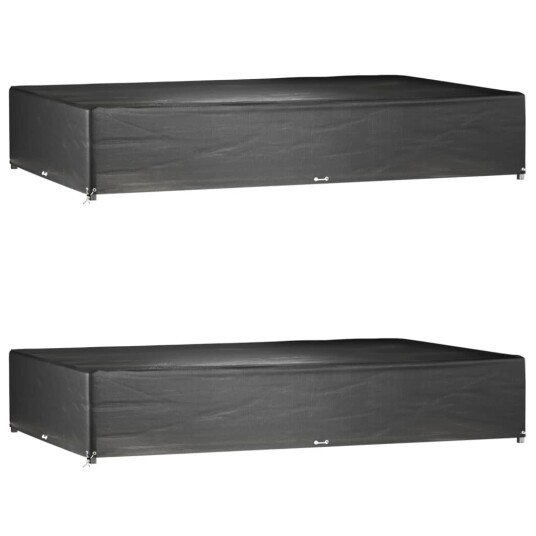 vidaXL Hagemøbeltrekk 2 stk 16 maljer 325x205x60 cm rektangulær
