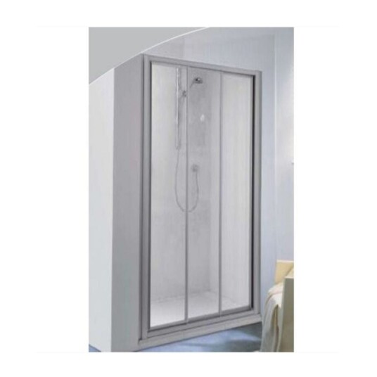 Palme BD Drive Skyvedør Nisje Hvit Matt / 120cm Klart Glass