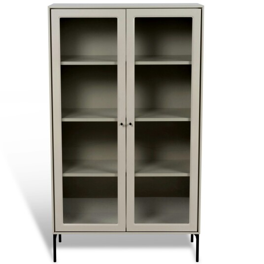 Mavis Volt Skap Glassdør 130 cm Beige/Svart Mavis Volt Skap Glassdør 130 cm Beige/Svart