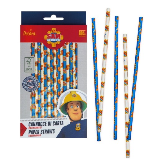 Decora Papirsugerør Brannmann Sam Pk/80 