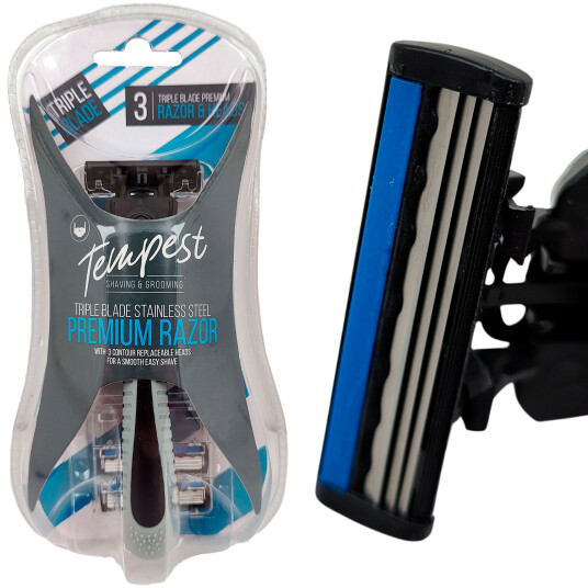 Razor Tempest menn trippelblad barberhøvel Razor Tempest menn trippelblad barberhøvel