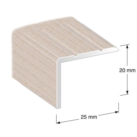 Lundbergs Trappenese Fix Aluminium B: 25mm L: 1000mm Nr 83