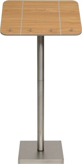 Securit® Menu Stand I Rustfrit Stål Og Teak