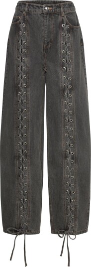 ROTATE Denim Laced Leg Pants Black 26