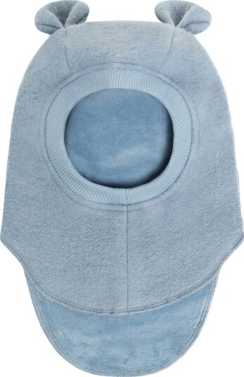 Huttelihut Balaclava Ull med Bamseører Windward Blue 6-12 mnd