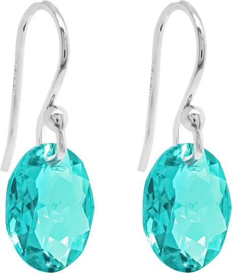 Marmara Sterling 925 Silver Earrings Blue Zircon   Blue   ONE SIZE