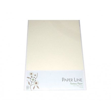 Paper Line Fantasy Cardboard Cream A4 180g 10 stk