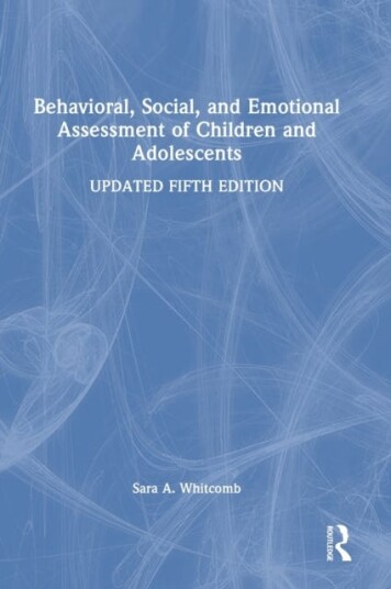 Behavioral, Social, And Emotional Assessment Of Children And Adolescents Av Sara (University Of Massachusetts Amher Whitcomb